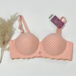 سوتین اسفنجی لیزری طرح خال‌خالی | ضد حساسیت و بدون فنر | ویووشاپ