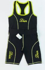 ست ورزشی زنانه طرح Dior (تاپ و شورتک) | دوخت رنگی فانتزی | ویووشاپ - تصویر 3