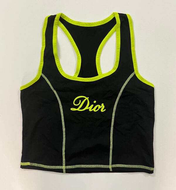 ست ورزشی زنانه طرح Dior (تاپ و شورتک) | دوخت رنگی فانتزی | ویووشاپ - تصویر 4