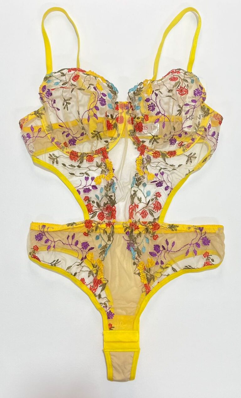 بادی-فانتزی-زنانه-گلدوزی-شده-با-کاپ-فنردار-رنگ-زرد