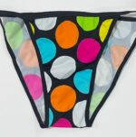 جزئیات شورت گره ای مایو بیکینی دو تکه طرح توپی شاد